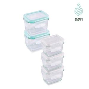 행남자기 글라스 밀폐용기 5종 HNLN-5P