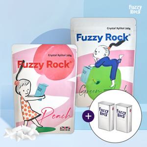 [퍼지락]핀란드산 자일리톨 사탕 캔디 대용량 에코패키지 160G *2봉 (피치,그린애플)_소비기한 임박