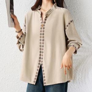 [블랙퀸][블랙퀸] 카멜리 롱 셔츠 blk003985