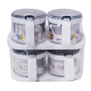 조미료통세트 글라스 4조 손잡이 양념통 300ml