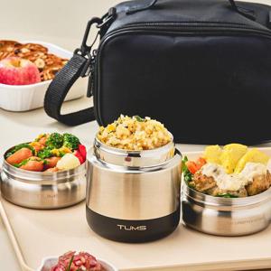 텀스 올 스텐 보온도시락 세트 6P (300+200+200ml+젓가락+젓가락케이스+가방)