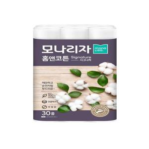 [모나리자]모나리자 홈앤코튼 시그니처 화장지 1팩 30롤_10010688