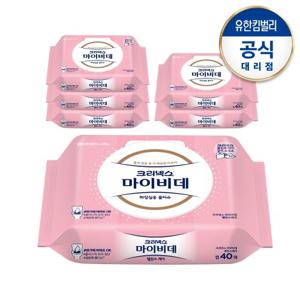 [크리넥스] NEW 마이비데 밸런스케어(캡) 40매x6팩