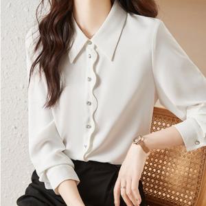 [블랙퀸] 초코보 웨이브 블라우스 blk003311