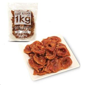 대용량 강아지 간식 사사미 육포 오리가슴살도넛 1kg WE78768