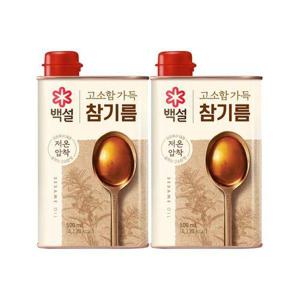 [CJ제일제당]백설 고소함가득 참기름 500ml x2개