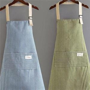 주방 앞치마 줄무늬 앞치마 다용도 바리스타 북유럽 린넨 요리용 WFOAME6