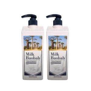 밀크바오밥 헤어트리트먼트 화이트머스크향 1000ml x2개