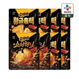[CJ제일제당]고메 소바바치킨 황금홀릭 순살 240g x6개+소이허니 순살 240g x2개
