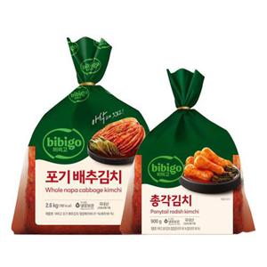 [CJ]비비고 포기배추김치 2.6kg x1개 + 비비고 총각김치 900g x1개
