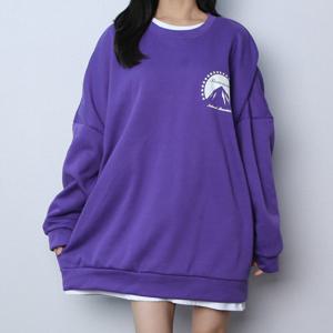 파라노말샵 / (안감 기모) 파노라마 마운틴 오버핏 기모 맨투맨 (빅