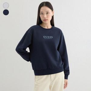 [게스][ON] 여성 기모 세미오버 크롭 맨투맨 OP4KE400