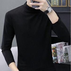 남자 반목 슬림핏 긴팔 이너 무지티 티셔츠 남자목폴라 남자이너티