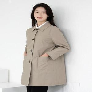 [모슬린]엄마옷 카라 베이직 바바리 자켓 615FGH633 마담/중년여성/빅사이즈/50대/60대