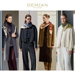 [데미안(DEMIAN)] 26FW 오브제 울 실크 100% 스카프 1종