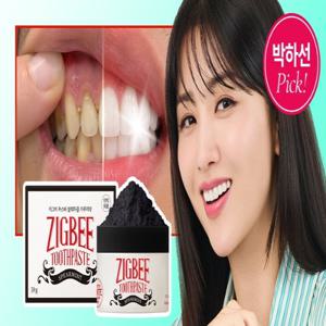 지그비 부스터 블랙차콜 가루치약 분말 휴대용 여행용 간편 구취 구강 케어 스피아민트 향 59g 1개입