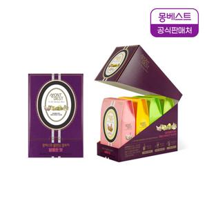 [몽베스트] 블랜딩 콤부차 달콤 4종(레몬라임, 샤인머스켓망고, 유자파인애플, 딸기바나나 40포)