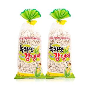 [예찬] 옛날과자 녹차맛 옥수수강냉이 380gx2봉