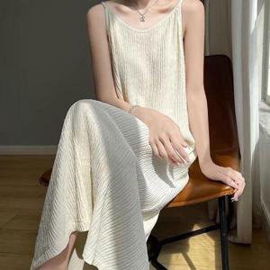 플리츠 주름 여성 끈나시 원피스 바캉스룩 데일리룩 WFIXA8M