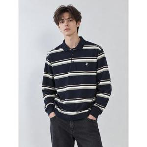 [비버리힐스폴로클럽]남성 데일리 컴포트 스트라이프 카라티 TS220