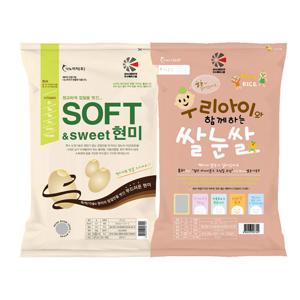 [나노미] 26년 햅쌀 당일도정 우리아이 쌀눈쌀 4kg + 소프트현미 2kg