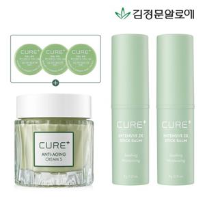 [김정문알로에] 큐어 안티에이징크림S+스틱밤 2개