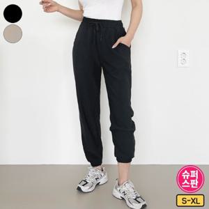 가비진 여성용 너무 편안한 베이직 밴딩 조거 팬츠 바지