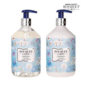 *[부케가르니] 딥 퍼퓸 바디워시 베이비파우더향 520ml x1개+바디로션 베이비파우더향 520ml x1개