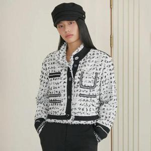 [에고이스트][BLUE LABEL] 단추 포인트 하이넥 트위드 자켓 (ER1WJ161-T)