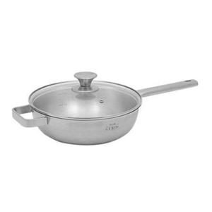 갤러리아_[세신 퀸센스] 통5중 5PLY 스테인레스 냄비 - 편수 웍 24cm