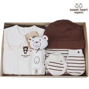 [스윗하트오가닉][출산선물]오가닉 브라운곰 신생아 선물세트