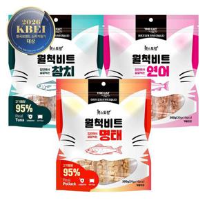 더캣 고양이 간식 캣스토랑 월척비트 명태 연어 참치 300g