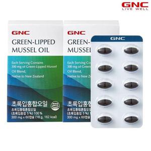 갤러리아_[GNC] 초록입홍합혼합오일 (300mg x 60캡슐 60일분)x2개_1002552x2