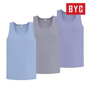 [BYC]BYC 남성 민소매 런닝 순면 나시 메리야스 3매입 MCF9201