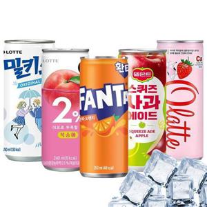 환타 오렌지+밀키스+이프로 부족할때 복숭아+델몬트 사과+오라떼 딸기 각 6