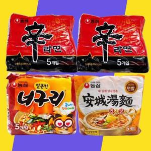 [셀러허브 식품]라면 세트 골라담기 신라면 10개+안성탕면 5개+너구리 5개 봉지 혼합 모음 20개