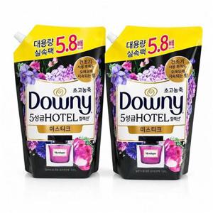 DOWNY 호텔 컬렉션 미스티크 4.1L 섬유유연제 리필 2개