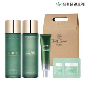 [김정문알로에] 하이드라 수분보습 3종세트(토너 130ml+에멀전 130ml+3X크림 50ml+젤리크림 2매 증정)