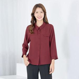 엄마옷 블라우스 무지 카라 오픈 609BNM185 중년여성/50대/60대/마담/빅사이즈/할머니옷