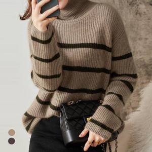 KARRA / KARRA 배색라인하이넥니트_A4W0846