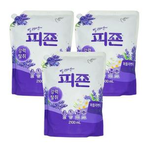 피죤 리필 섬유유연제 퍼플 라벤더 2.1L x 3개