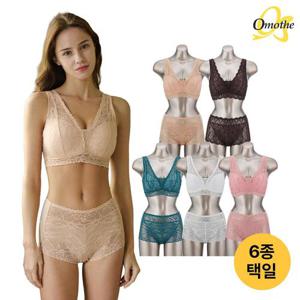 [오모떼]오모떼 라이크라 텐션업 그레이스핏 브라팬티 6종세트/택일