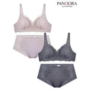 [비비안]레이스 풀 커버 노와이어 몰드 브라팬티세트 bp7168