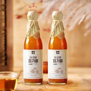 [홍주부] 저온압착 더 진한 참기름 350ml*2병