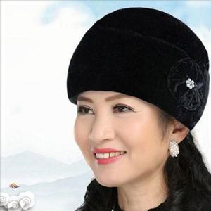 보온 여성 겨울 모자 기모 여성 벨벳 모자 할머니 노인