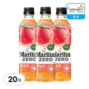 웅진식품 자연은 더말린 제로 복숭아 500ml X 20개