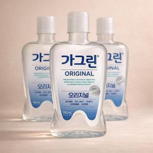가그린 오리지널 가글 구강청결제 750ml 3개