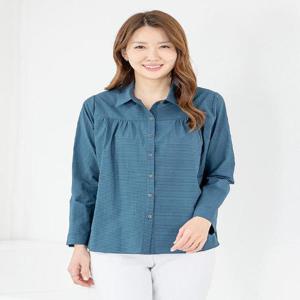 [모슬린]엄마옷 블라우스 긴팔 카라 셔링 615FGH502 마담/중년여성/빅사이즈/50대/60대