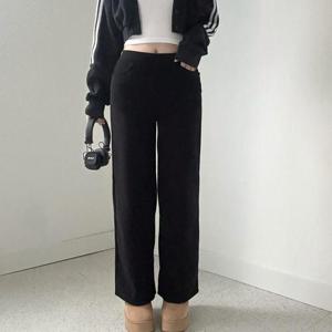 [폴앤폴]여성 기모 밴딩 스판 와이드 일자 팬츠 따뜻한 바지 빅사이즈까지