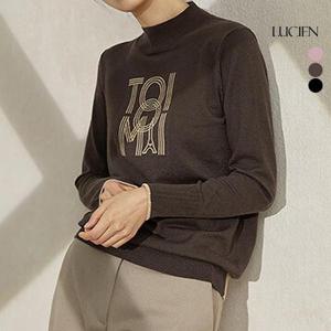 [루시앙]루시앙 레터링자수 포그니 니트 (3color)